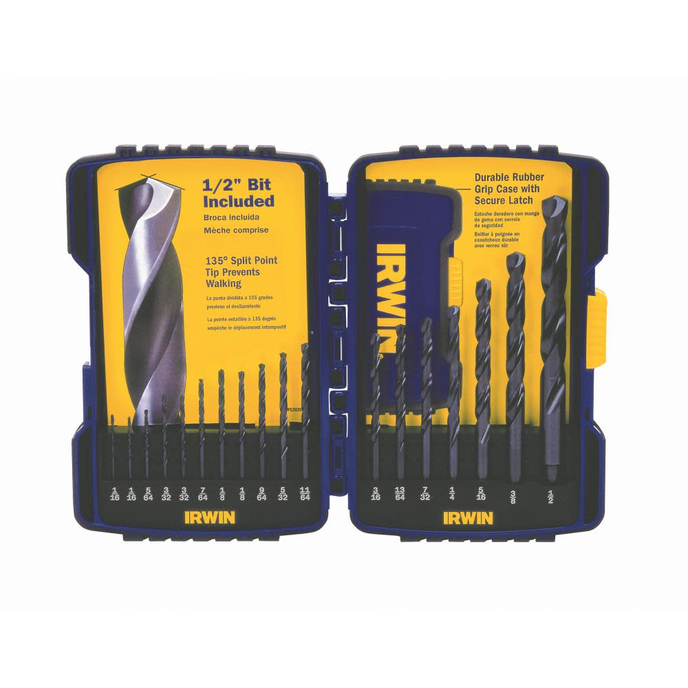Irwin 18pc Black Oxide Drill Bit Set - Ascmtools