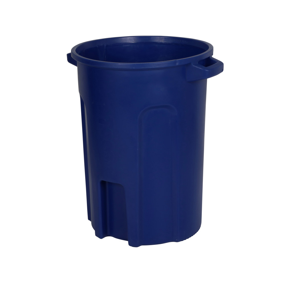 Toter 32 Gallon Round Trash Can with Lift Handle Blue - Ascmtools