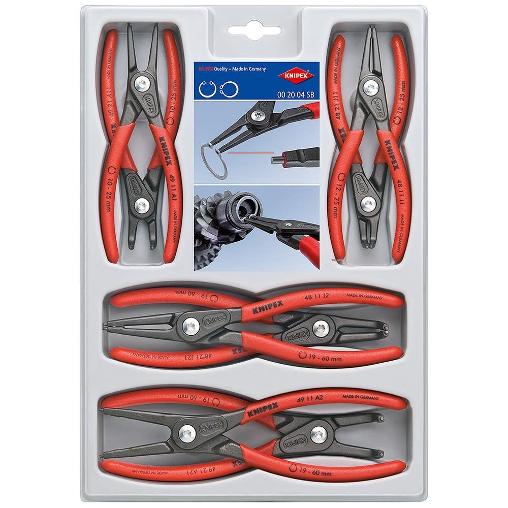 Knipex Precision Circlip Pliers Set 305mm 8pc - Ascmtools