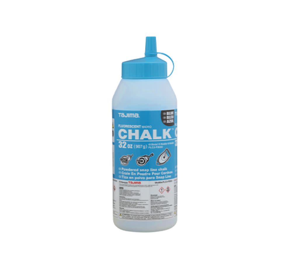 Tajima Micro Chalk Powdered Snap Line Chalk Fluorescent Blue 32oz - Ascmtools