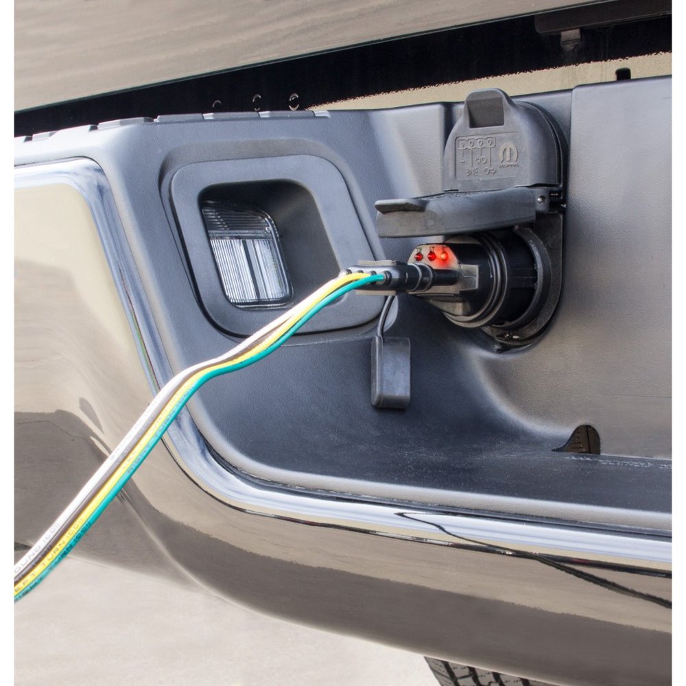 Hopkins LED Test 7 Blade to 4 Flat Vehicle to Trailer Adapter - Ascmtools
