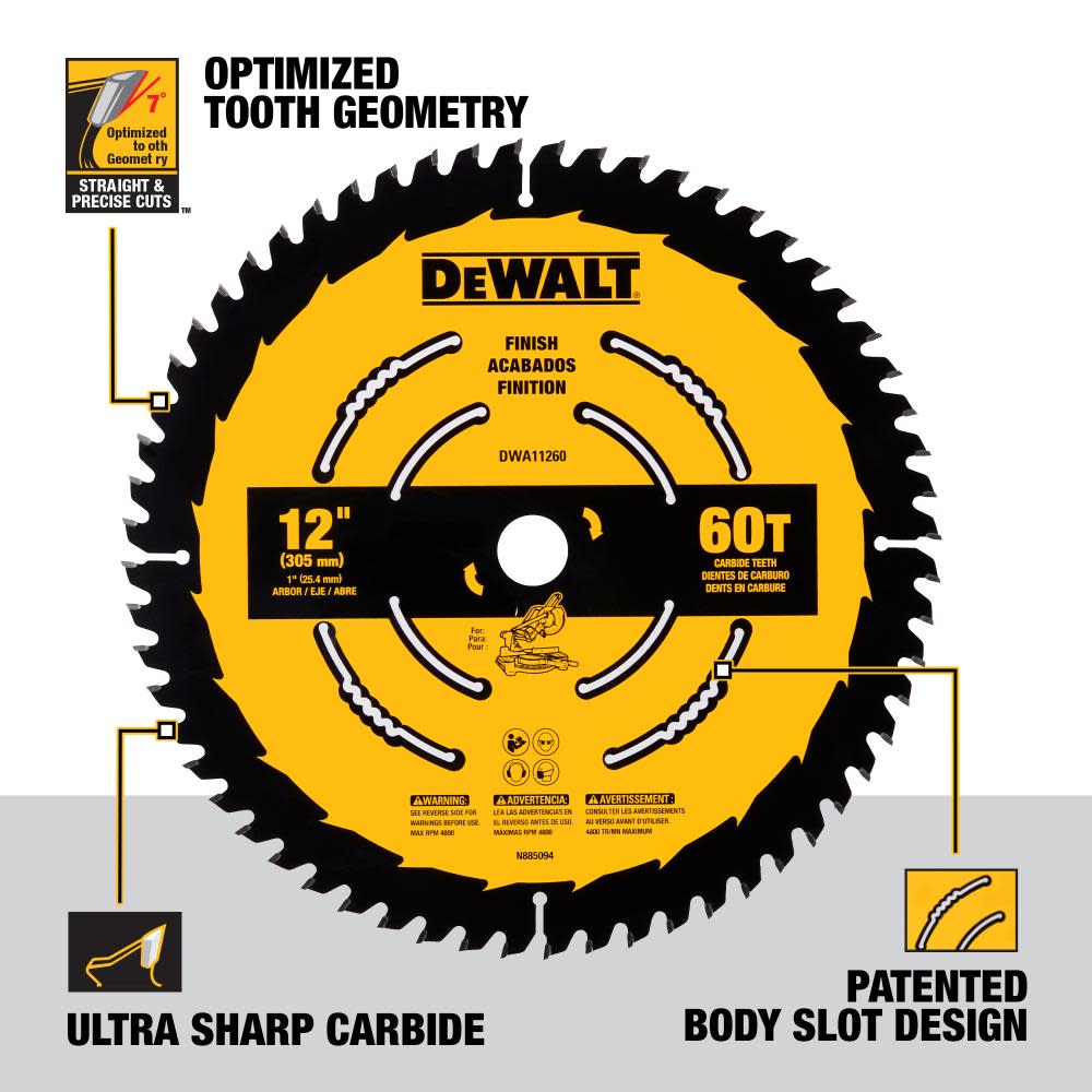 DEWALT Circular Saw Blade 12″ 60T - Ascmtools