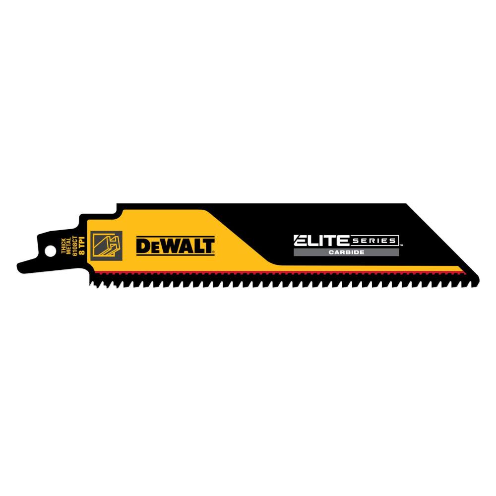 DEWALT ELITE SERIES Reciprocating Saw Blade 3pk Carbide Tipped 6″ 8 TPI Metal Cutting - Ascmtools