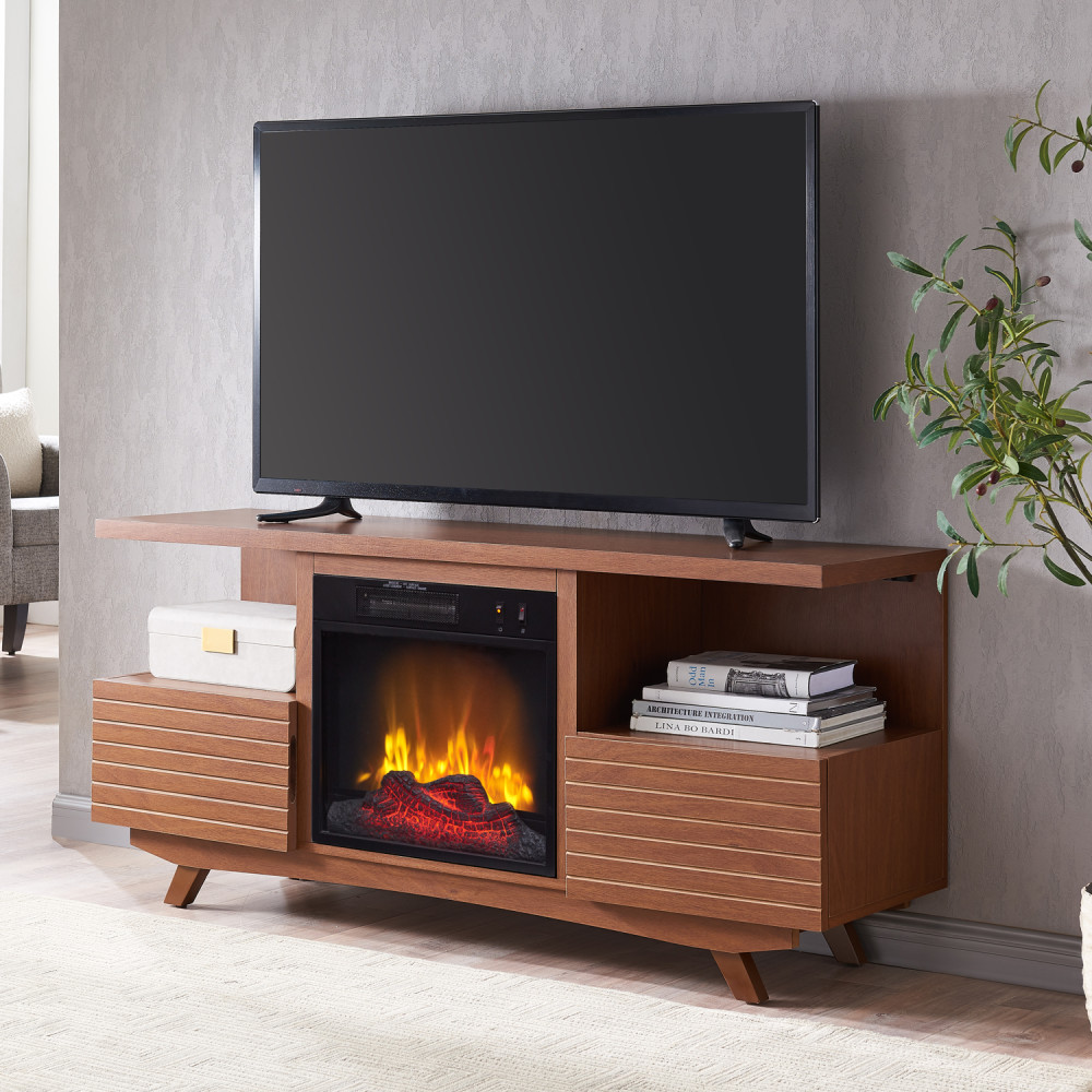 Hearthpro Mid-Century Media Electric Fireplace - Ascmtools