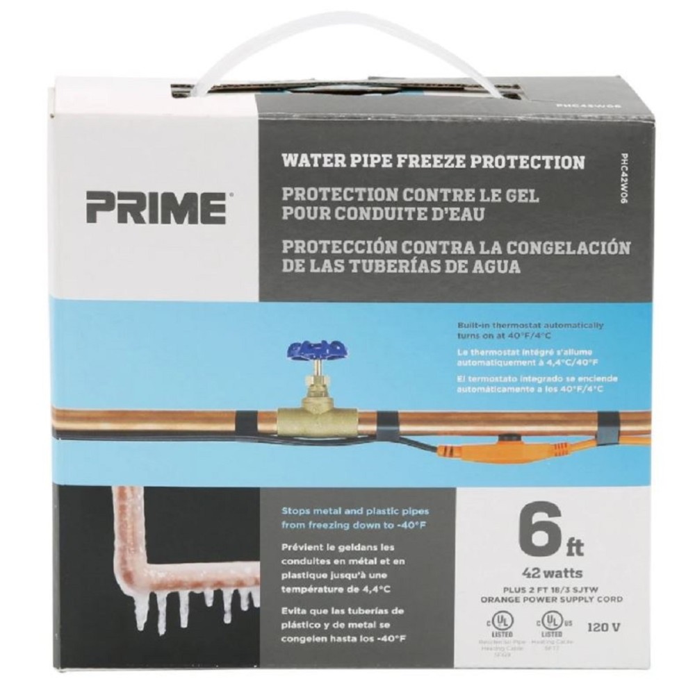 Prime 6 Ft. BK Water Pipe Heating Cable - Ascmtools
