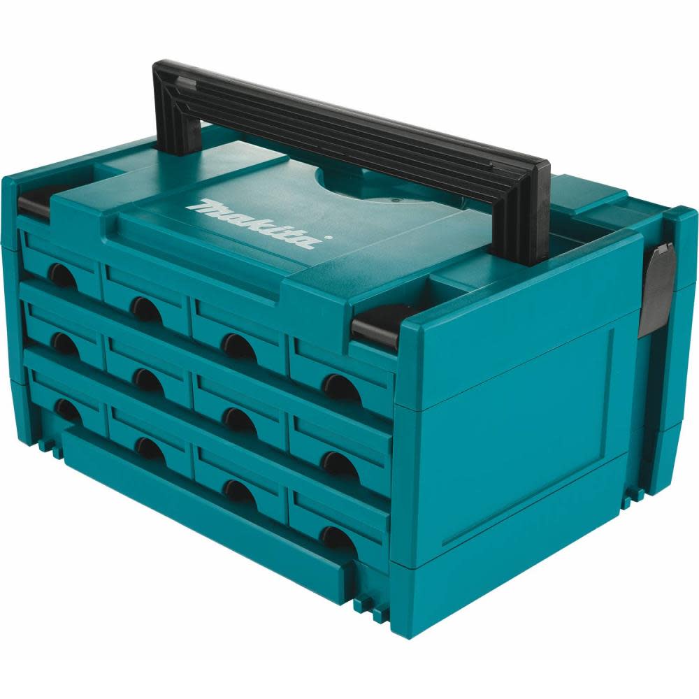 Makita MAKPAC 12 Drawer Interlocking Case 8 1/2″ x 15 1/2″ x 11 5/8″ - Ascmtools