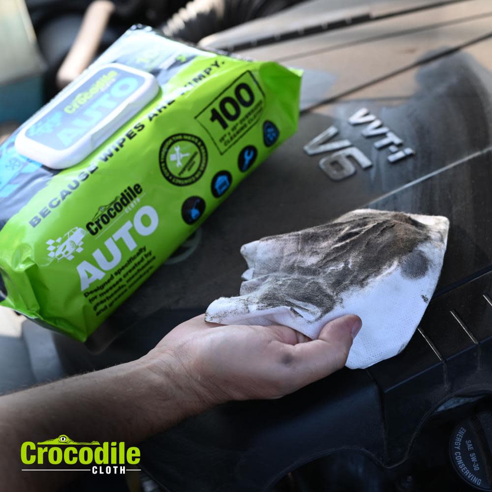 Crocodile Cloth Auto Huge Cleaning Cloths 1 Pack/100 Cloths - Ascmtools