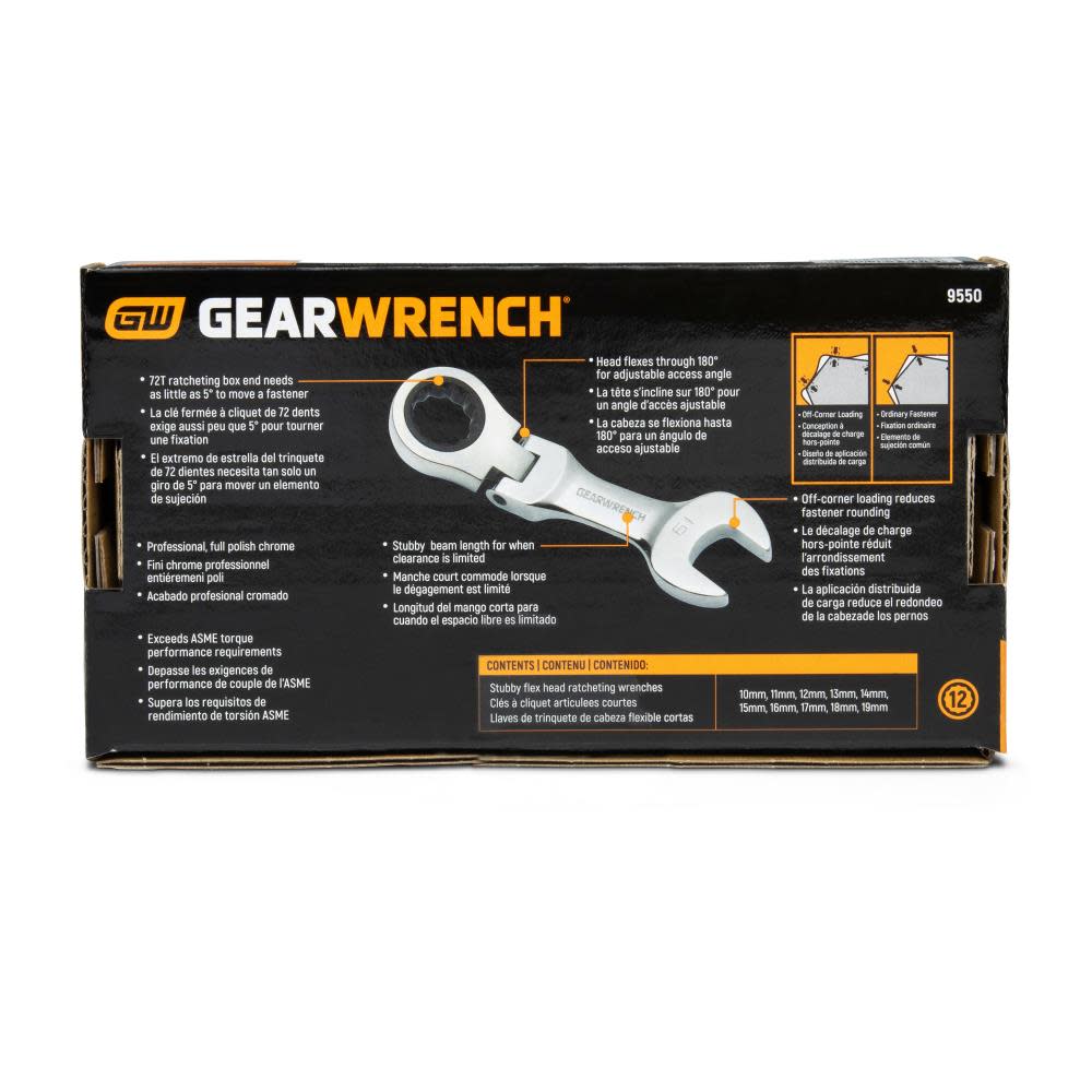 GEARWRENCH SET WR RAT COMB STBY FLEX MET - Ascmtools
