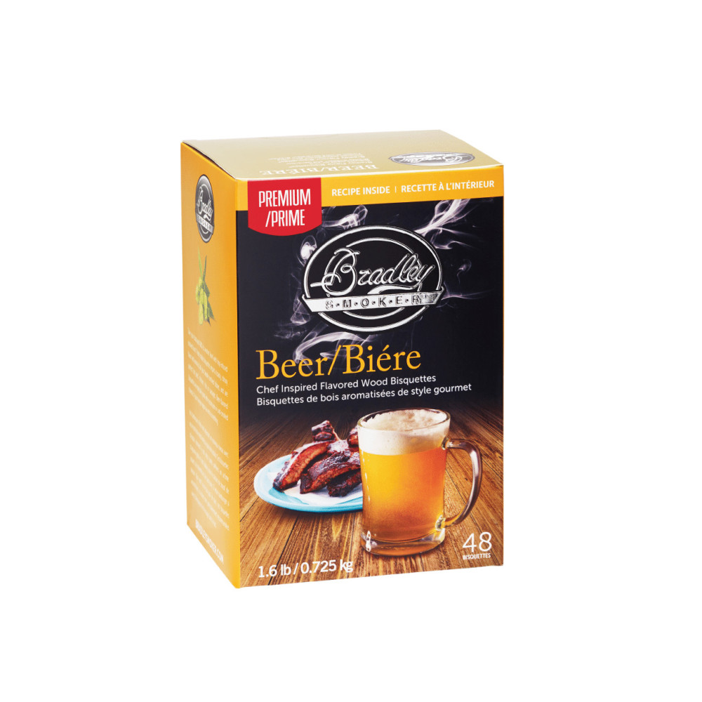 Bradley Smoker Premium Beer Wood Bisquettes 48pk - Ascmtools