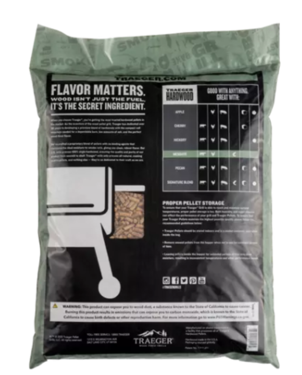 Traeger Mesquite BBQ Wood Pellets 20lb Bag - Ascmtools