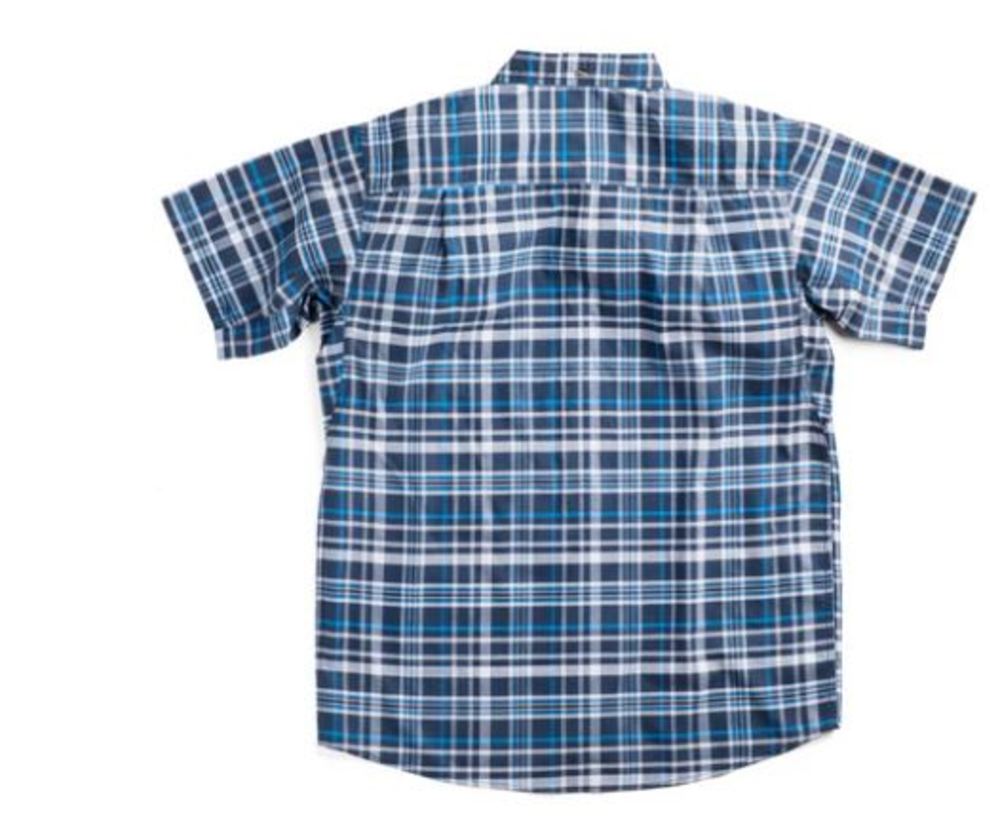 DEWALT Austin Plaid Prostretch Work Shirt Large Royal Blue - Ascmtools