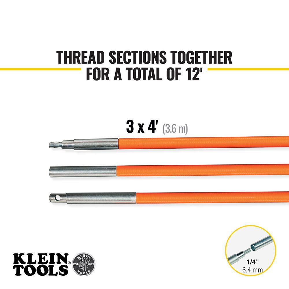 Klein Tools 12′ (3.7 m) Lo-Flex Fish Rod Set - Ascmtools