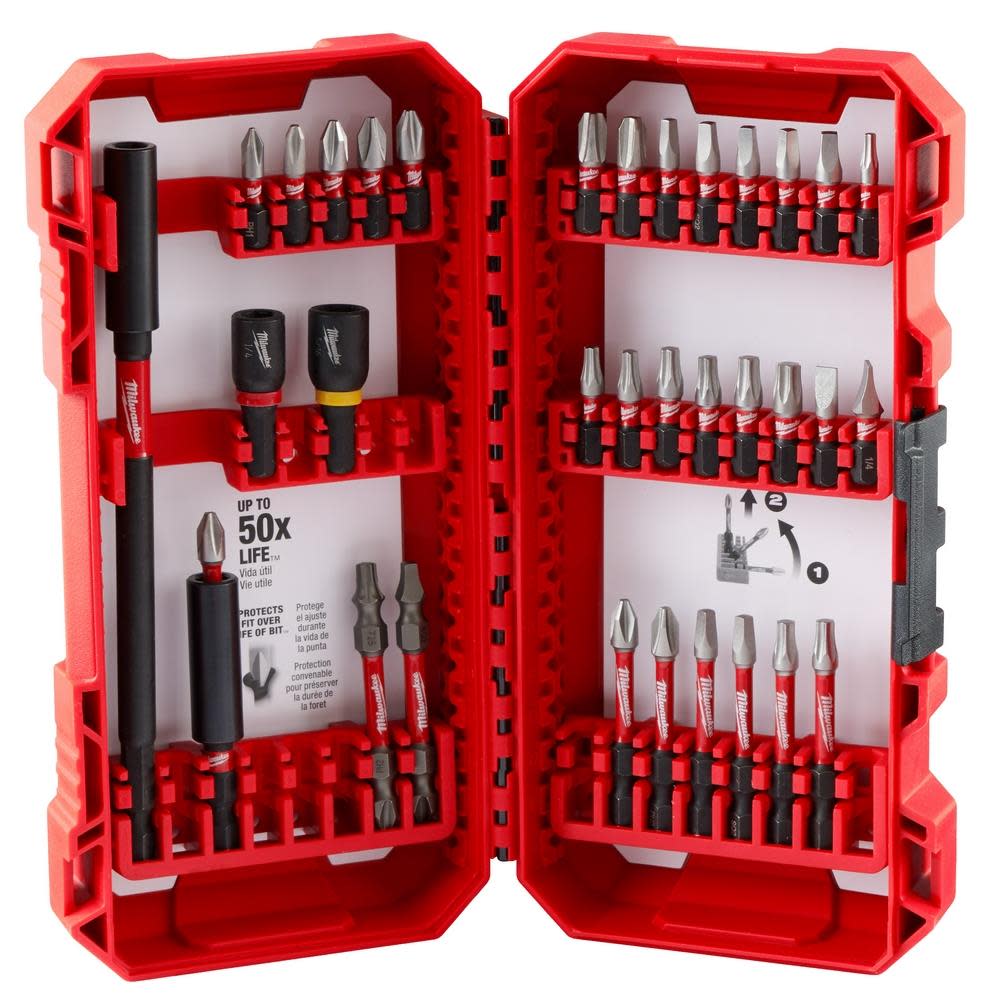 Milwaukee SHOCKWAVE Impact Duty Driver Bit Set 34pc - Ascmtools