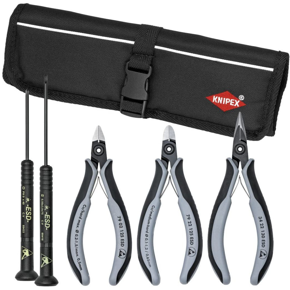 Knipex ESD Electronic Tool Set with Screwdrivers 5pc - Ascmtools