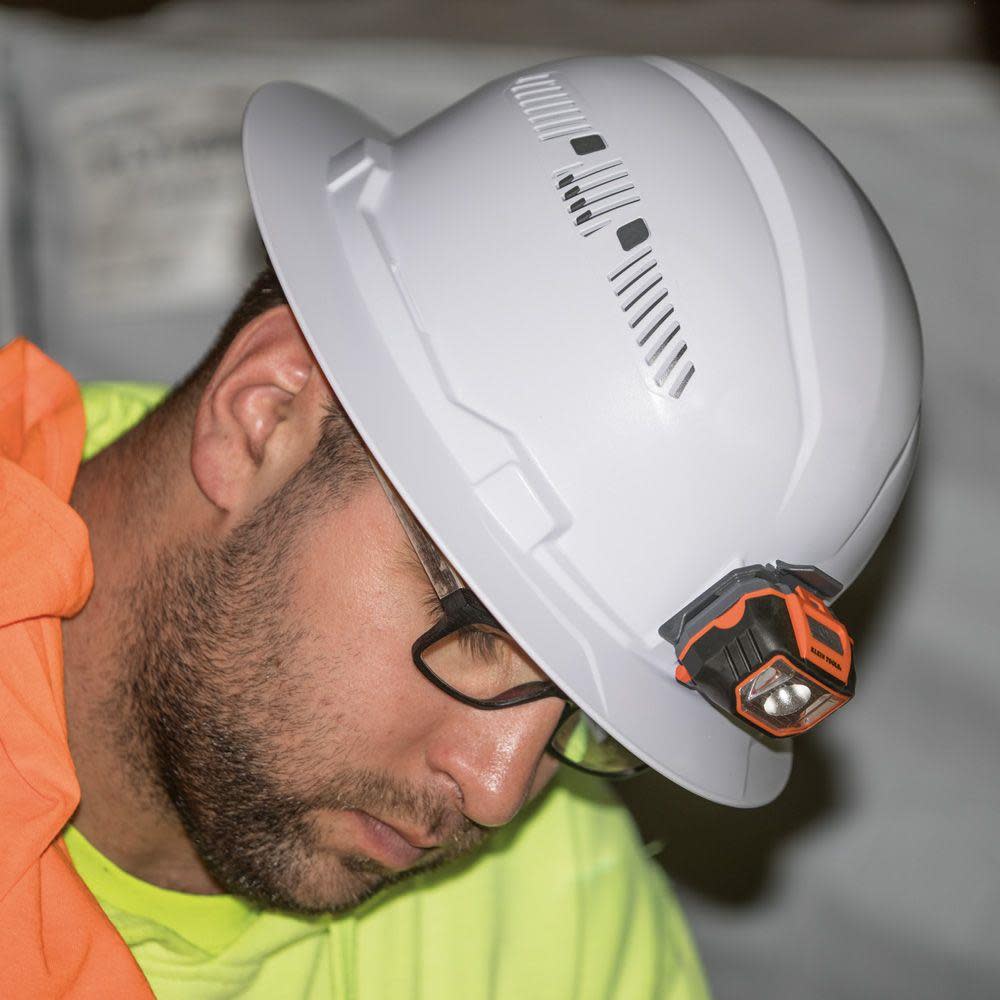 Klein Tools Hard Hat Vented Brim with Headlamp - Ascmtools