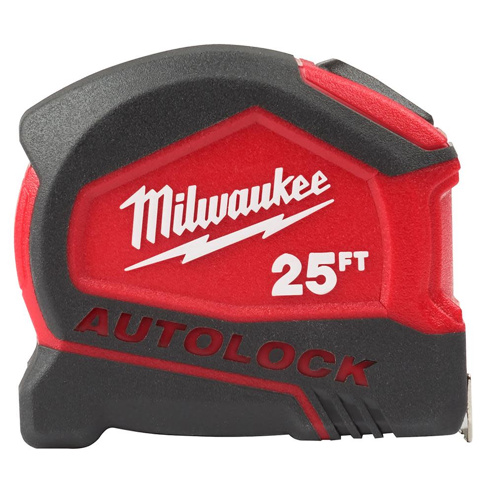 Milwaukee 25 ft. Compact Auto Lock Tape - Ascmtools