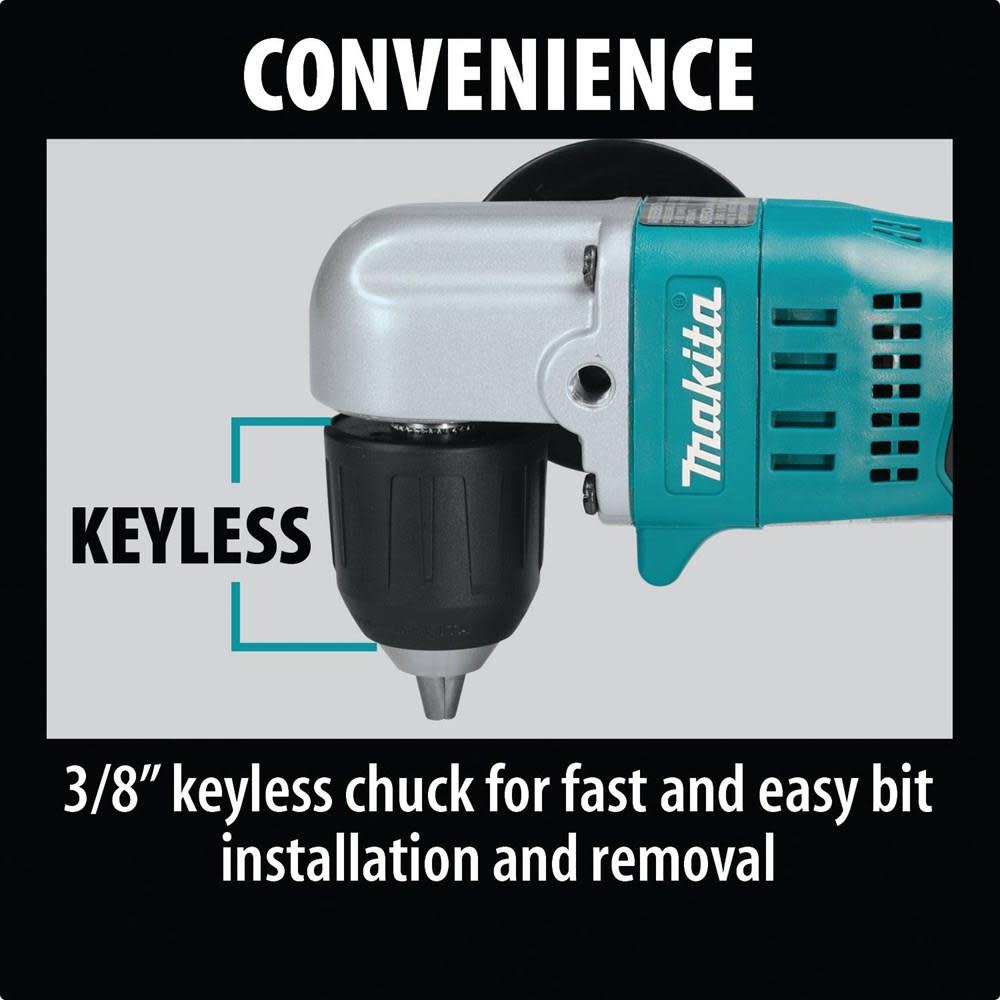 Makita 18V LXT Lithium-Ion Cordless 3/8 in. Angle Drill Keyless (Tool Only) - Ascmtools