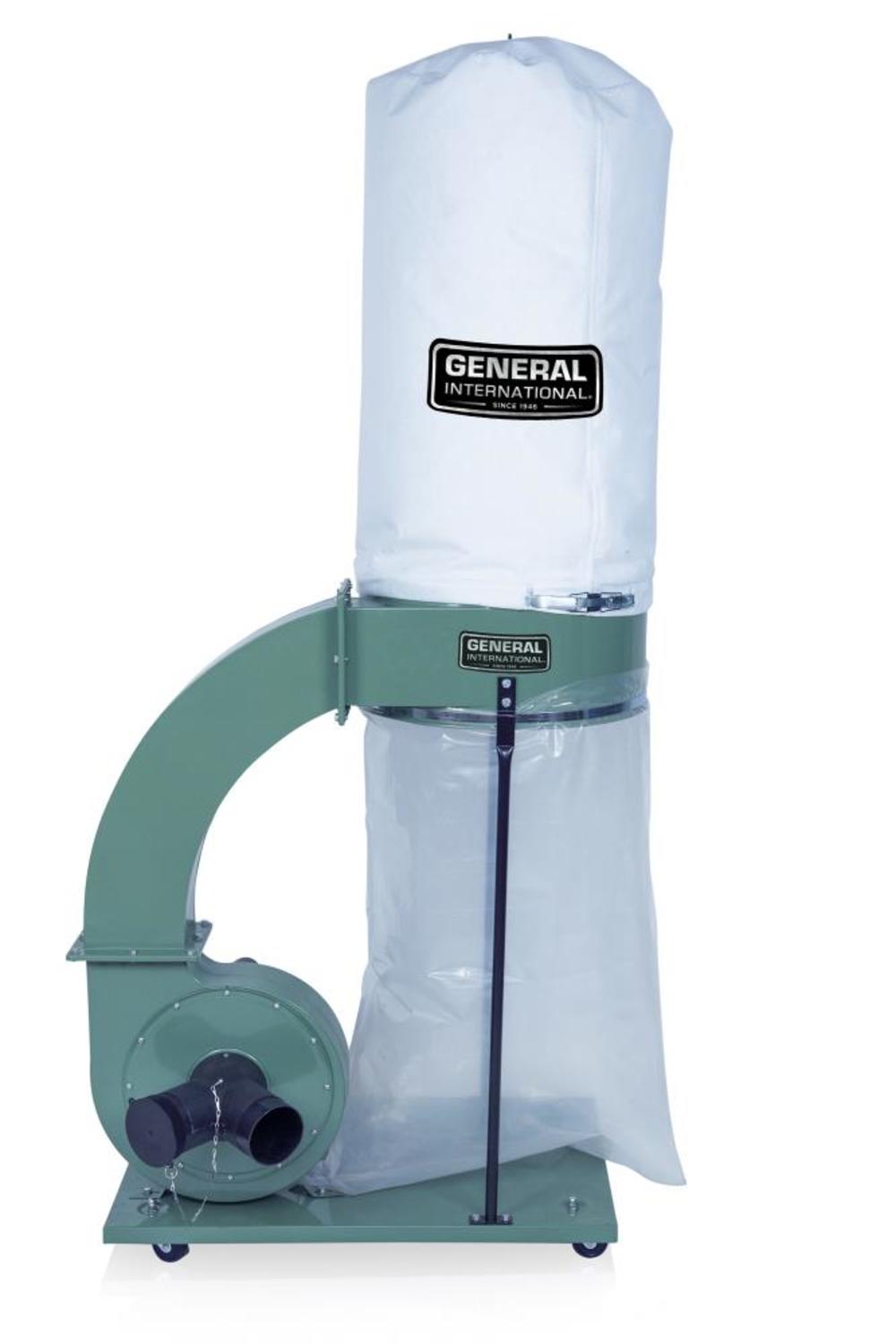 General International 1 HP 14Amp Commercial Dust Collector with 2 Micron Bag - Ascmtools