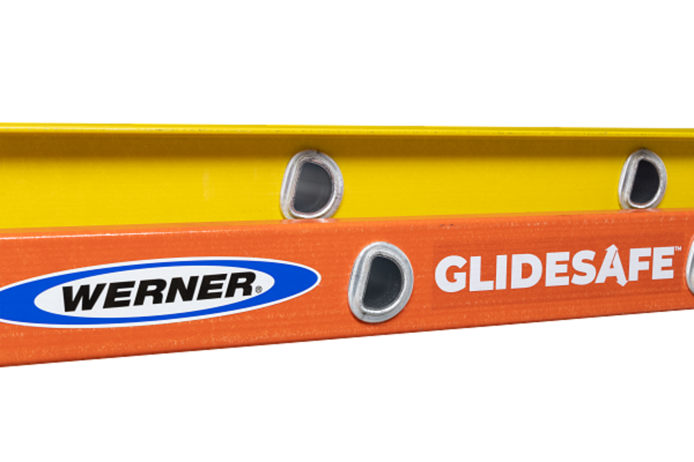 Werner Glidesafe Extension Ladder Fiberglass Tri Rung Type IA 24′ - Ascmtools