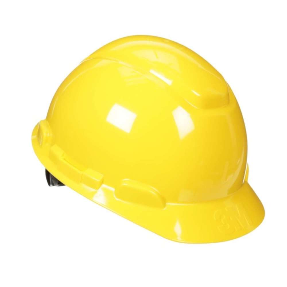 3M Yellow Ratchet Adjustment Non Vented Hard Hat - Ascmtools