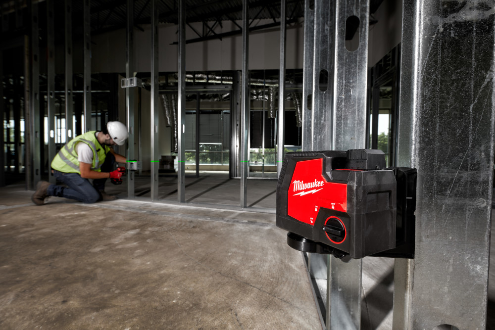 Milwaukee Green Beam Laser Cross Line Plumb Point USB Rechargeable - Ascmtools