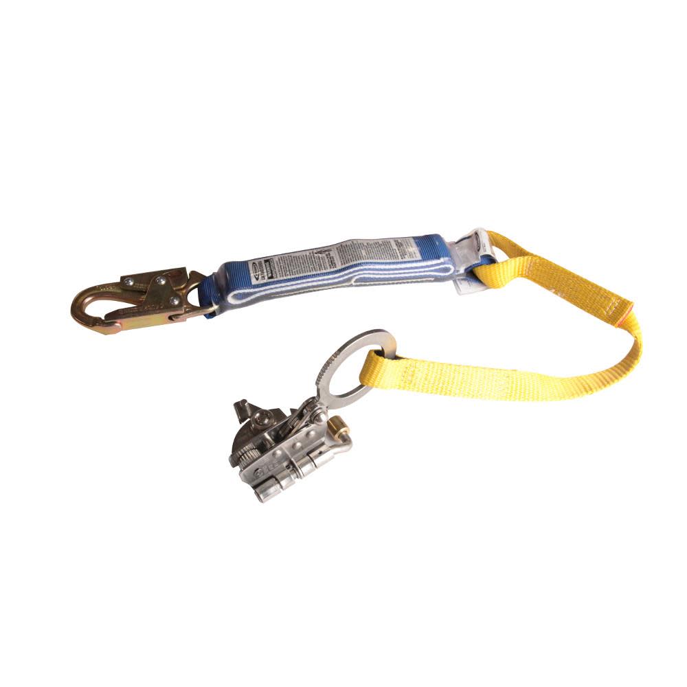 Werner 3Ft SS Trailing Rope Grab with Shock Absorbing Lanyard - Ascmtools