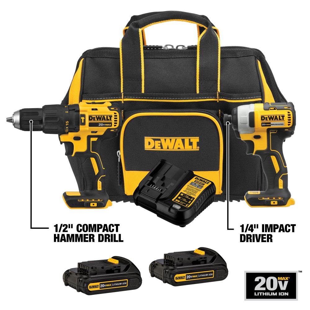DEWALT 20V Brushless 2 Tool Combo Kit - Ascmtools