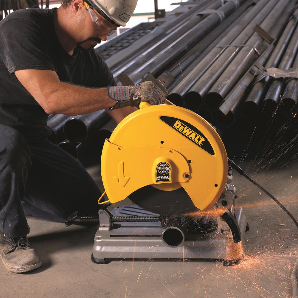 DEWALT HEAVY-DUTY 14″ 5.5HP CHOP SAW WITH QUICK-CHANGE (D28715) - Ascmtools