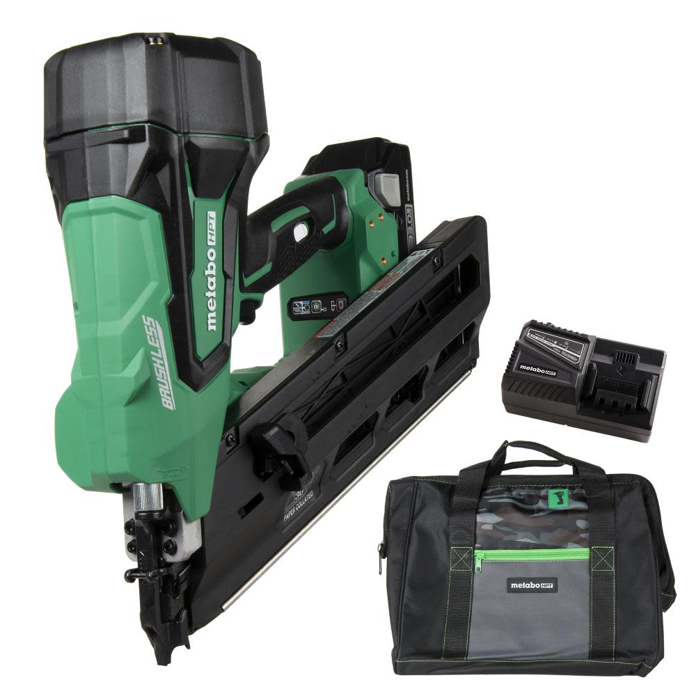 Metabo HPT 18 Volt Paper Collated Brushless Cordless Framing Nailer - Ascmtools