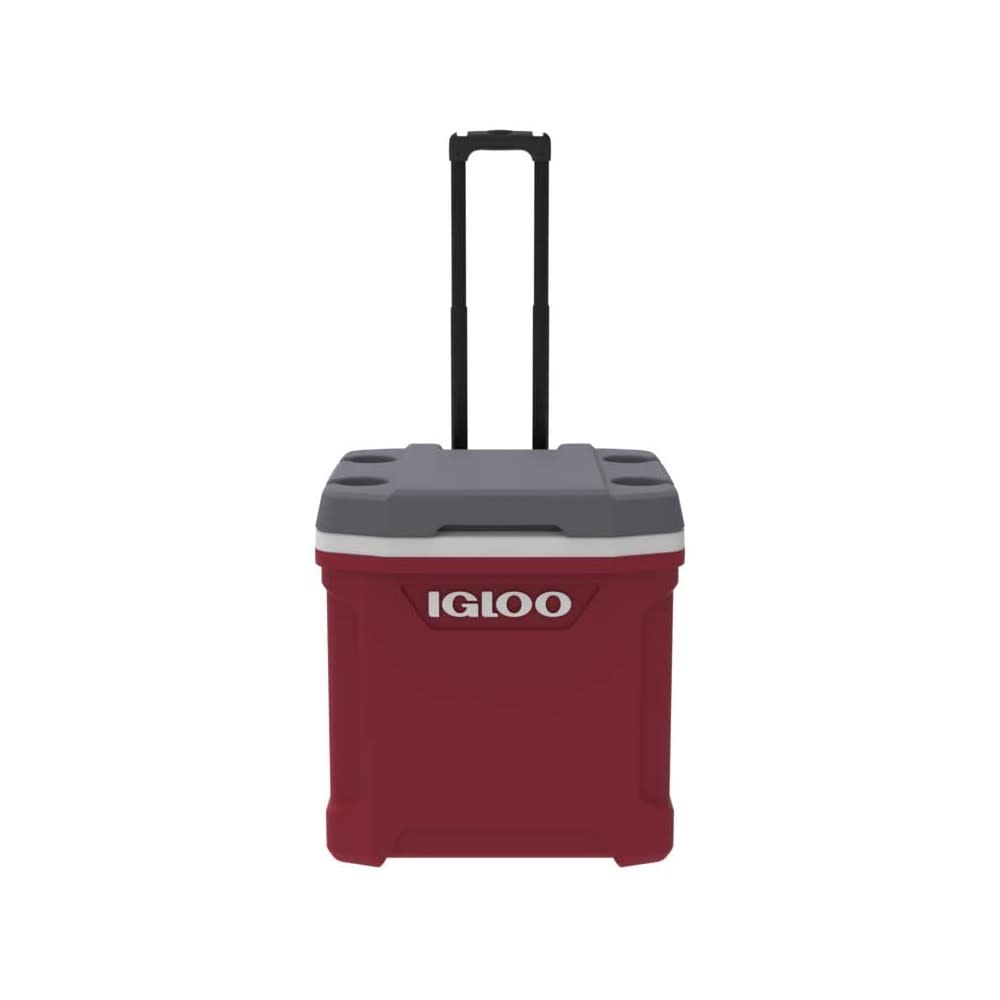 Igloo Latitude 30 Roller Cooler Industrial Red/Meteorite 30qt - Ascmtools