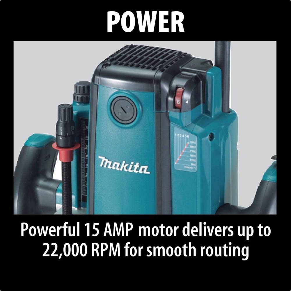 Makita 3-1/4 HP Plunge Router with Variable Speed - Ascmtools