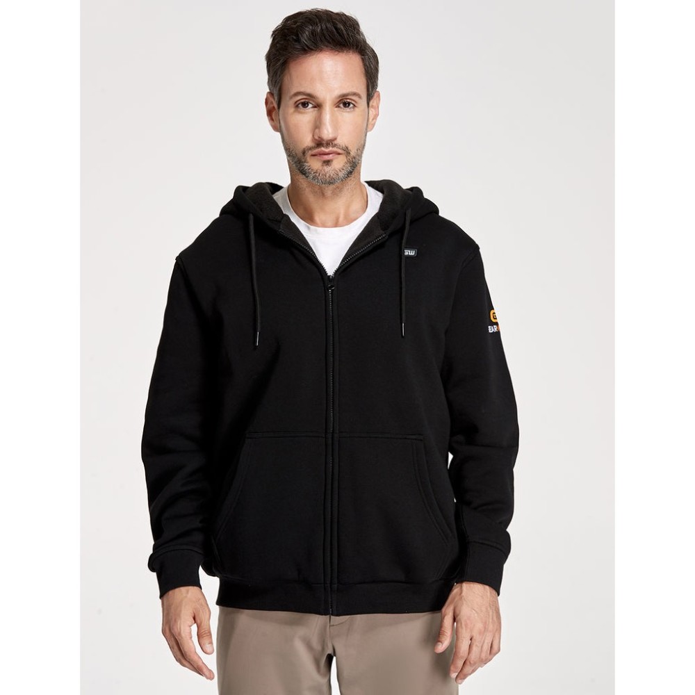 GEARWRENCH Mens Black Heated Full Zip Hoodie Kit Medium - Ascmtools