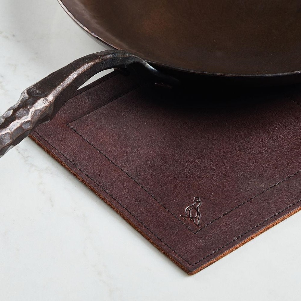 Smithey Ironware Pot Holder Full Grain Leather - Ascmtools