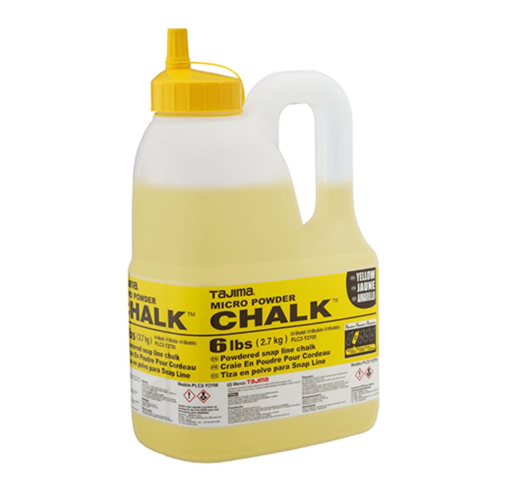 Tajima Micro Chalk Powdered Snap Line Chalk Yellow 6 lbs - Ascmtools
