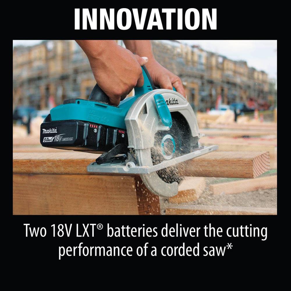 Makita 18V X2 LXT Lithium-Ion (36V) Cordless 7-1/4 In. Circular Saw Kit (5.0Ah) - Ascmtools