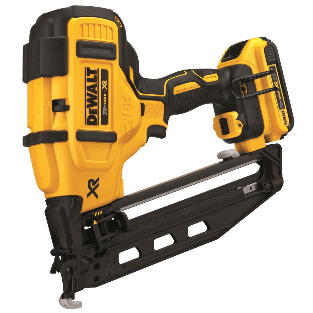 DEWALT 20 V MAX* 16 Gauge Angled Cordless Finish Nailer Kit - Ascmtools