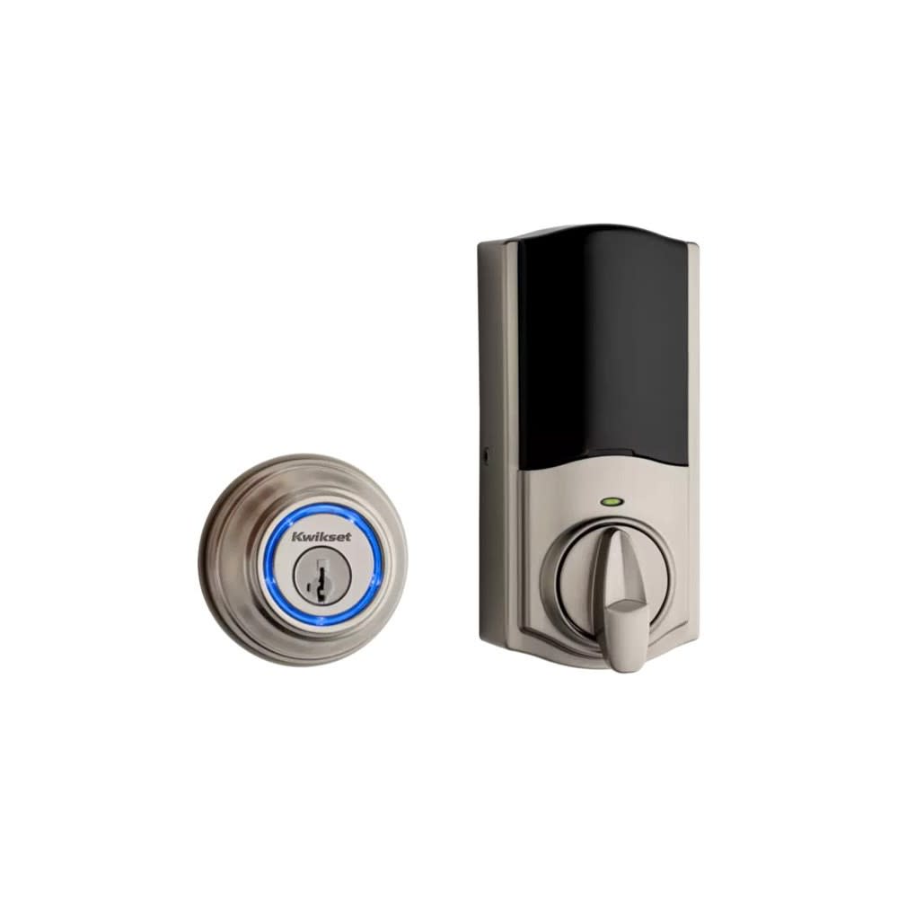 Kwikset Satin Nickel 2nd Gen Bluetooth Smart Lock Electronic Deadbolt - Ascmtools