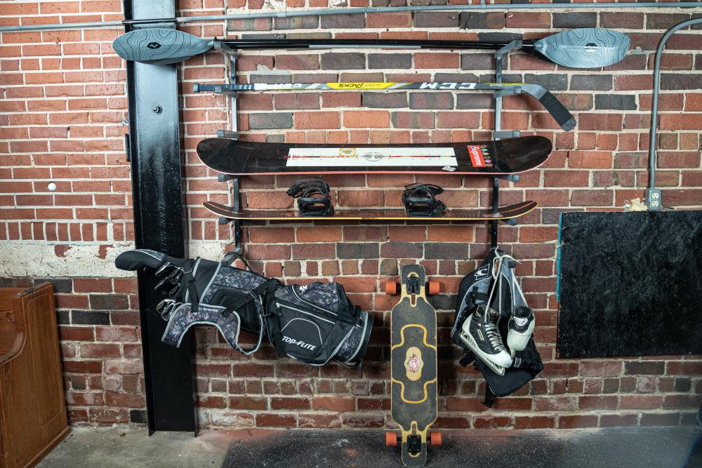 Bora Portamate Wood Rack 6 Tier Wall Mounted Gray/Black - Ascmtools