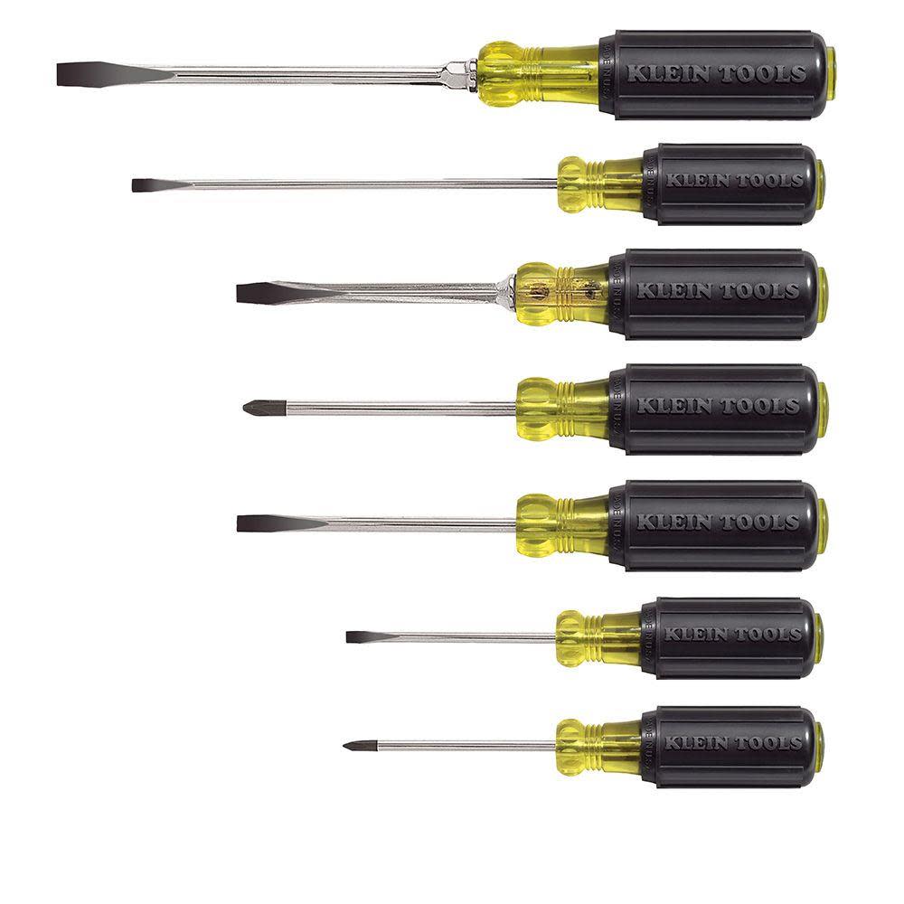 Klein Tools Cushion-Grip Screwdriver Set 7 Pc - Ascmtools