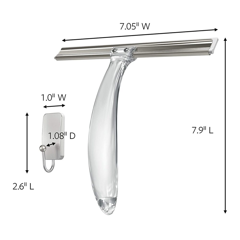3M Command Metal Bath Squeegee & Satin Nickel Hook - Ascmtools