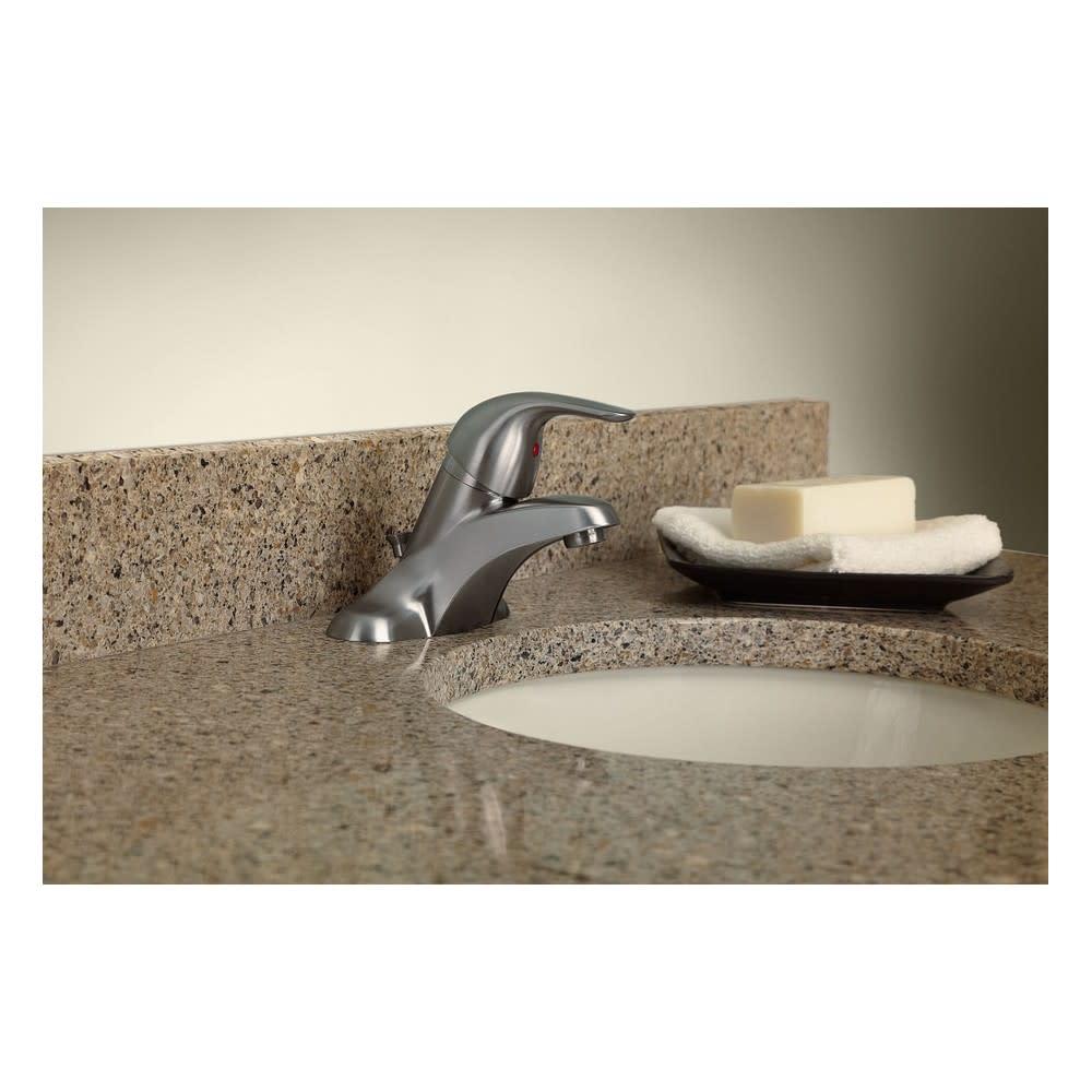 Moen Adler Bathroom Faucet Spot Resist Brushed Nickel Low Arc - Ascmtools