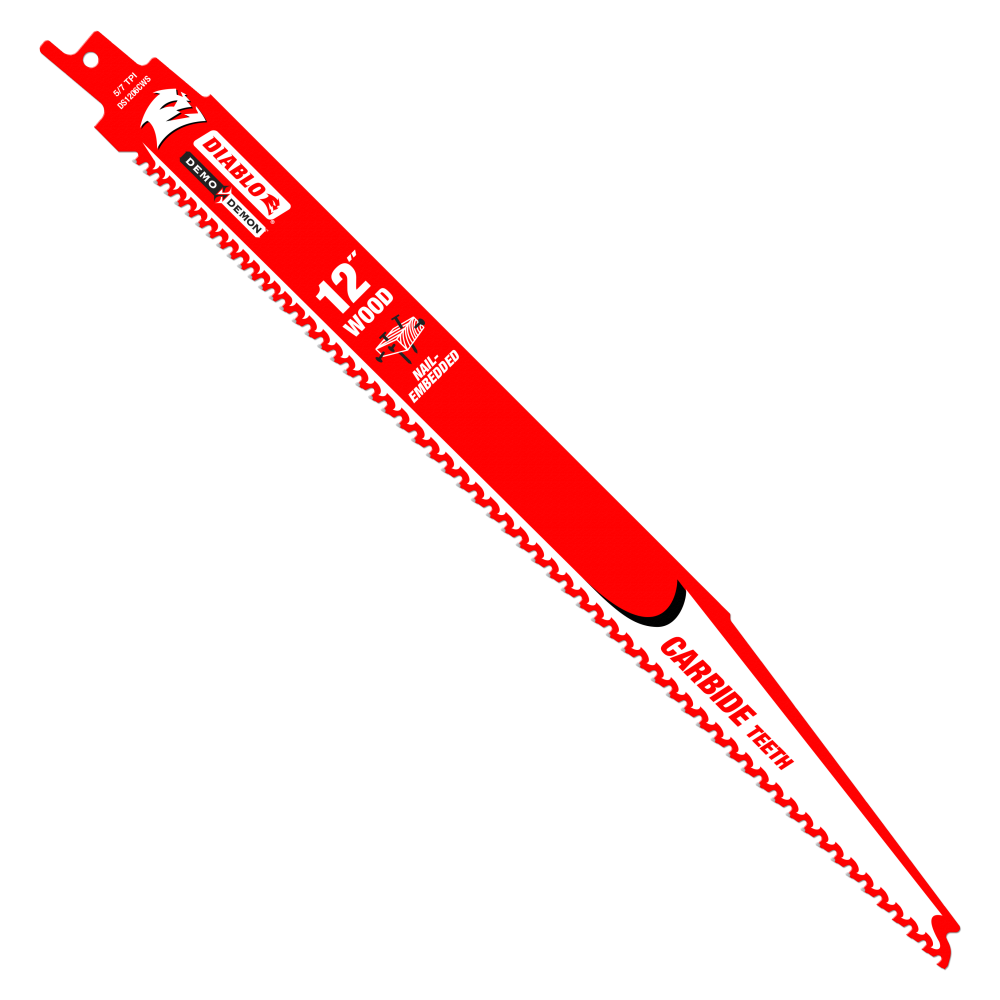 Diablo Tools 12″ Demo Demon Carbide Recip Blade for Nail-Embedded Wood (3 pk) - Ascmtools