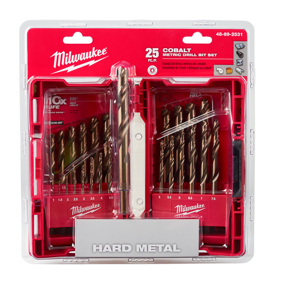Milwaukee 25-Piece Metric COBALT RED HELIX Kit - Ascmtools