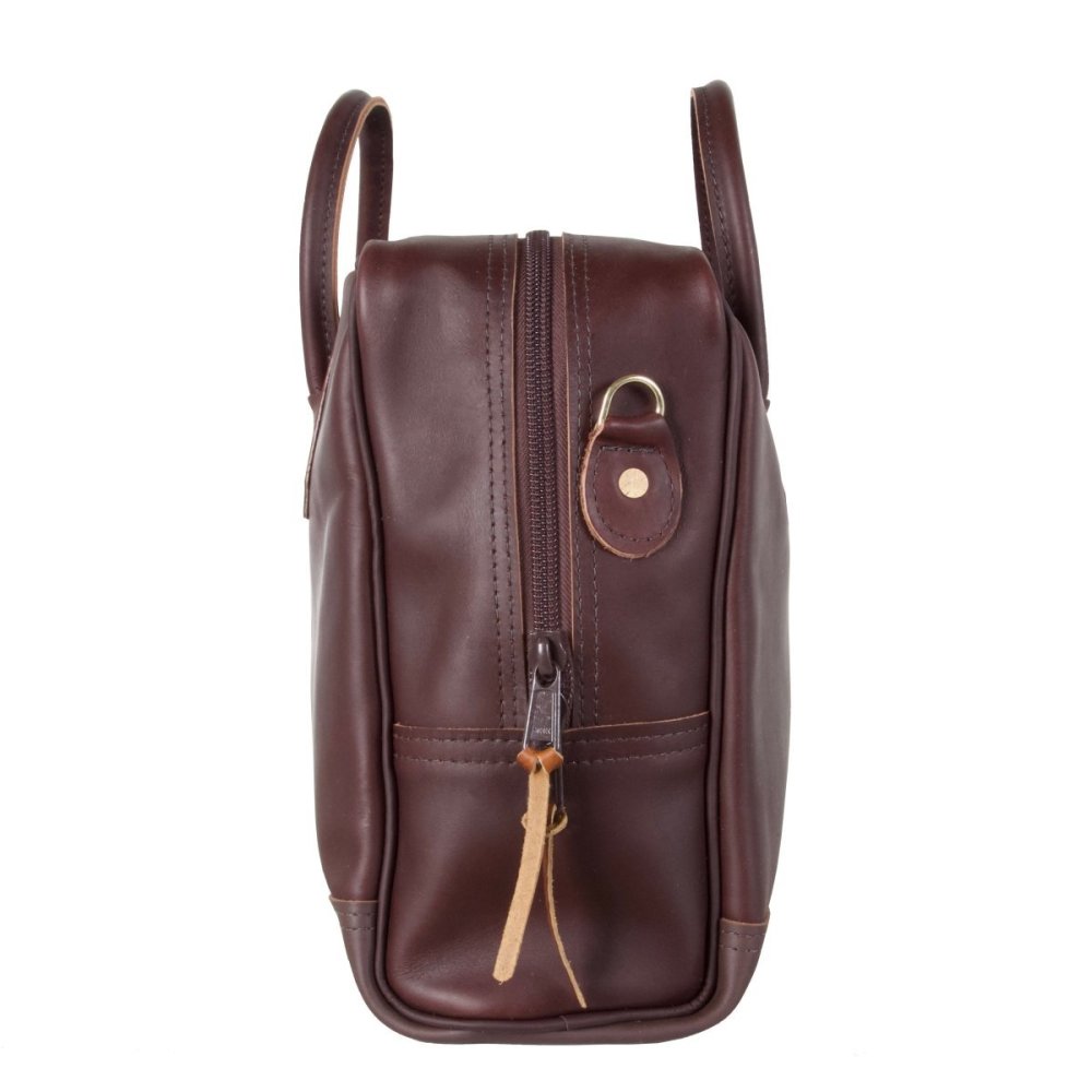 Duluth Pack 10 Liter Capacity Brown Standard Small Smooth Leather Briefcase - Ascmtools