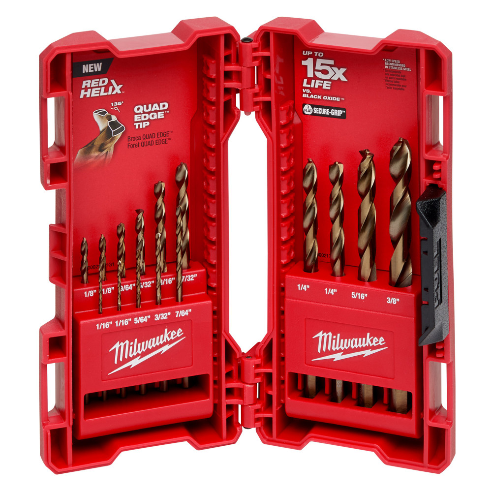 Milwaukee 15 Piece Cobalt RED HELIX Kit - Ascmtools