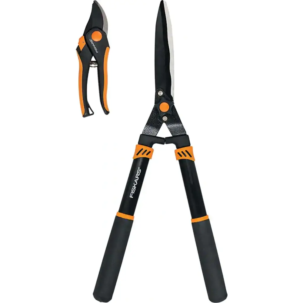 Fiskars Hedge Shear & Pruner Set 2pc with Contour Grip Handle - Ascmtools