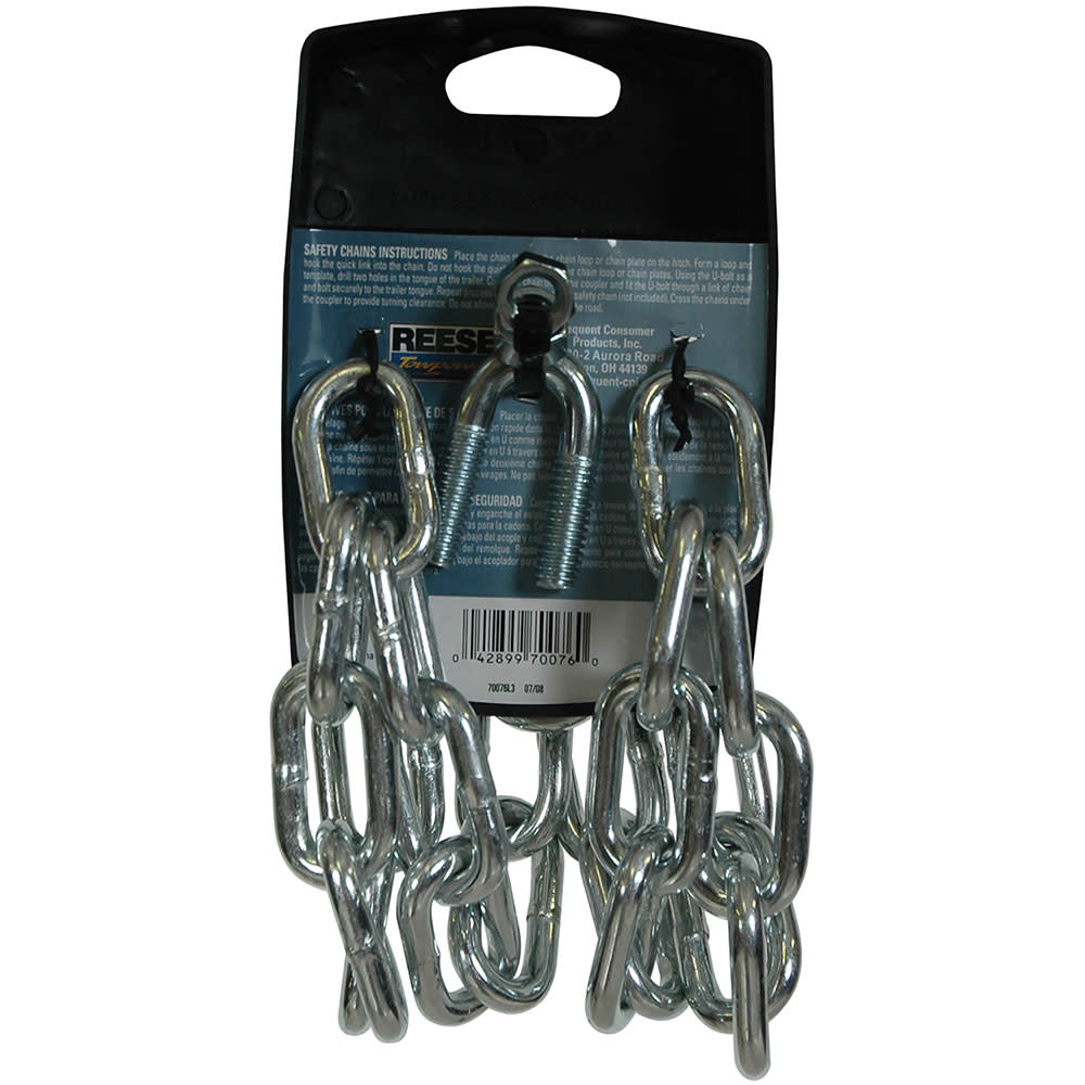 Reese 36″ 5000 lbs Silver Towing Safety Chain - Ascmtools