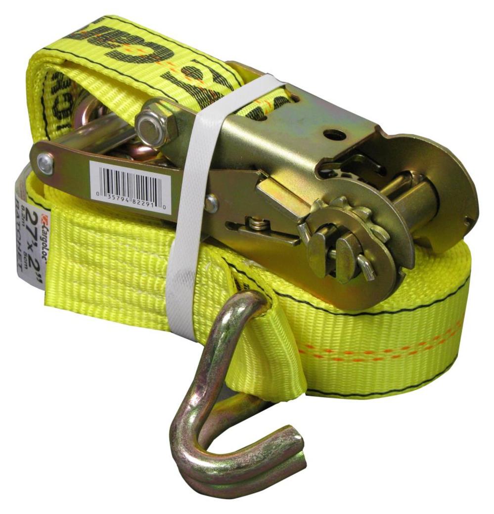 Allied International Cargoloc 2 In. x 27 Ft. Ratchet Tie Down with J Hook - Ascmtools