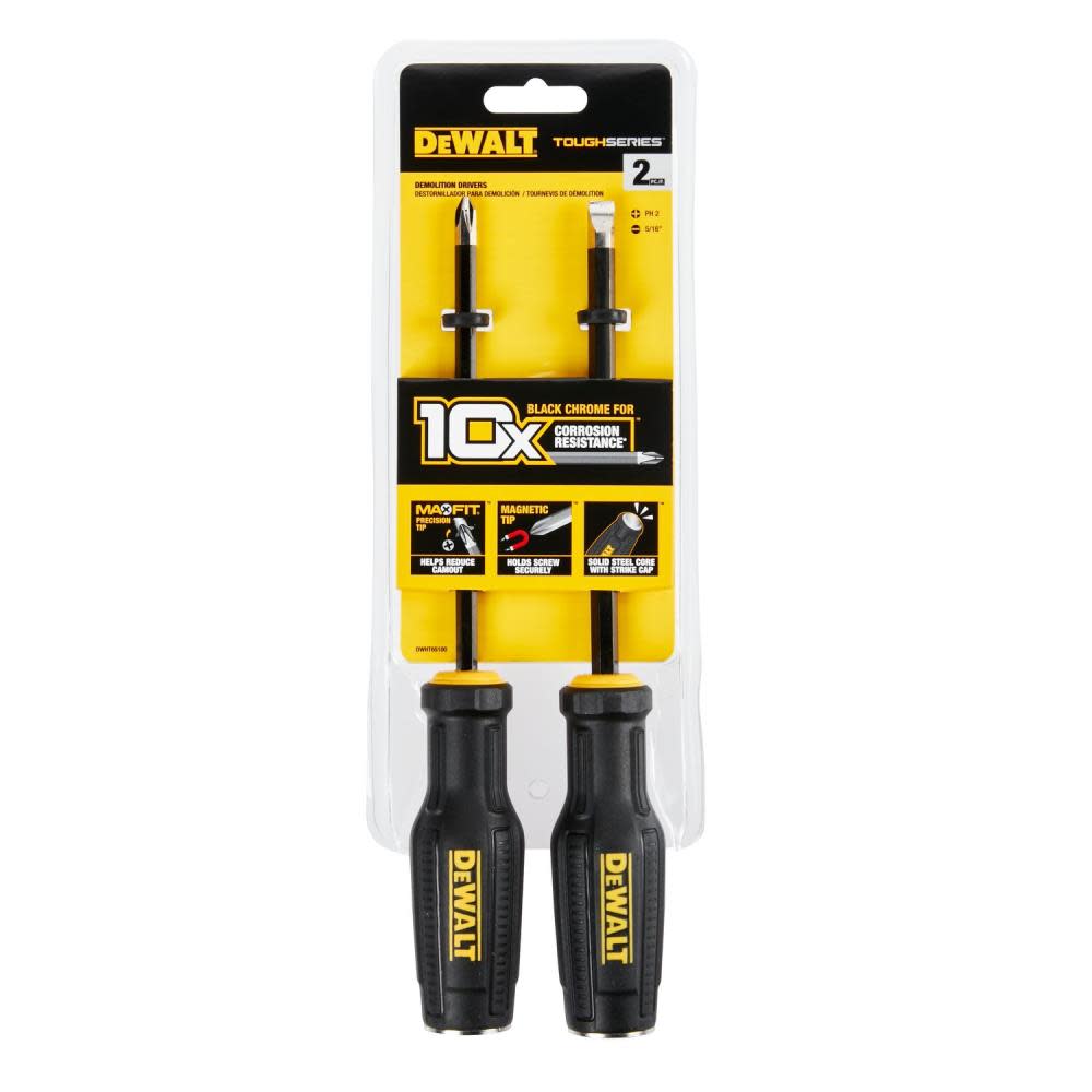 DEWALT TOUGHSERIES Demolition Screwdriver Set 2pc - Ascmtools