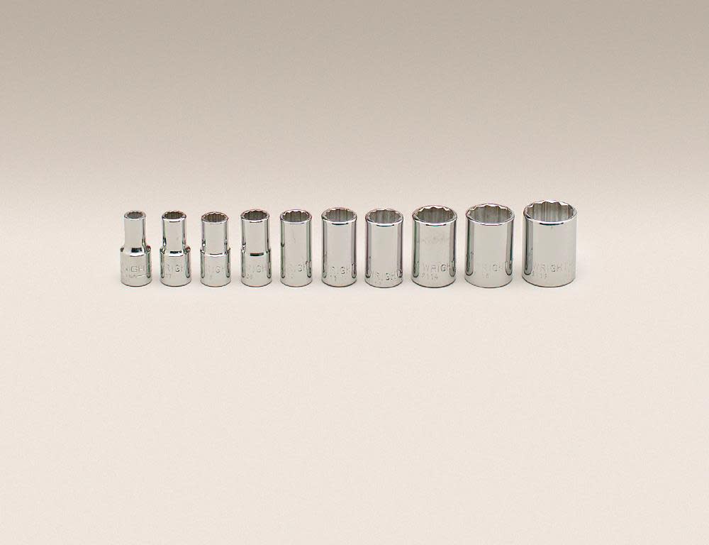 Wright Tool 1/4 In. Drive 10 pc. 12 pt Socket Set - Ascmtools